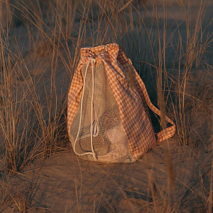 Рюкзак пляжный Mrs. Ertha "Net Speckled Diamond", песочные ромбики